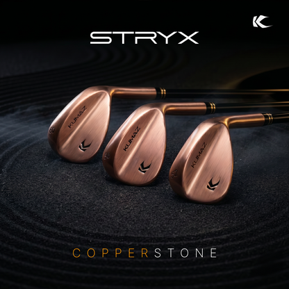 Detalle del grip del Set de Wedges Kumaz STRYX Copperstone