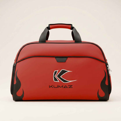 Vista frontal del maletín deportivo Kumaz Crimson Red