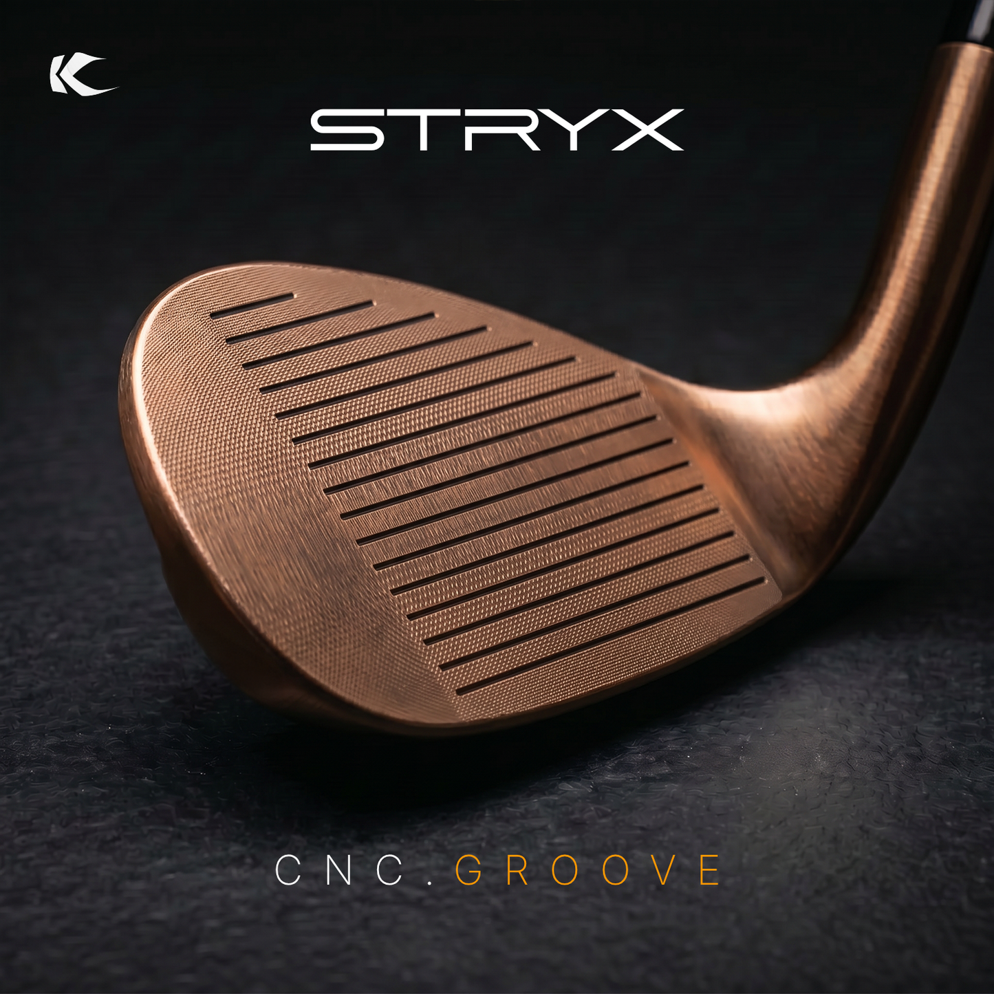 Cara del Wedge Kumaz STRYX Copperstone con ranuras CNC de precisión