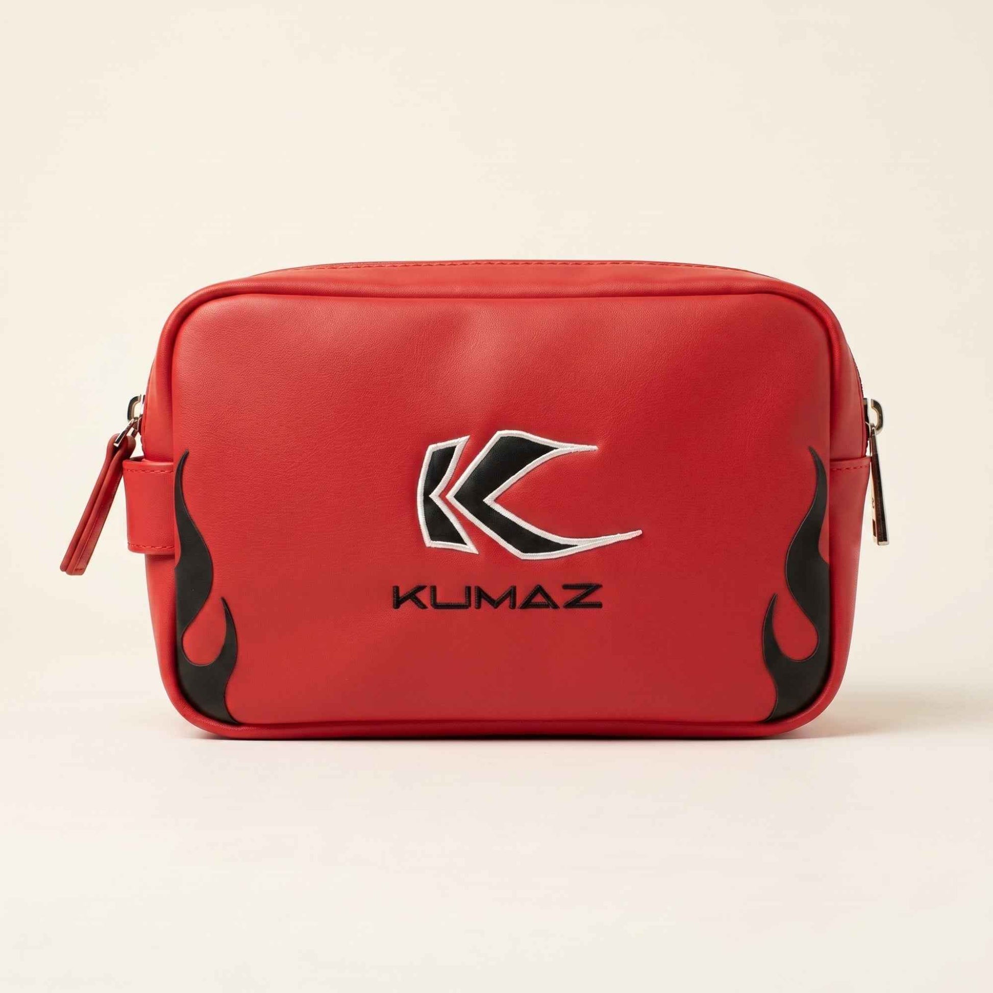 Vista frontal del duffel bag deportivo Kumaz Crimson Red