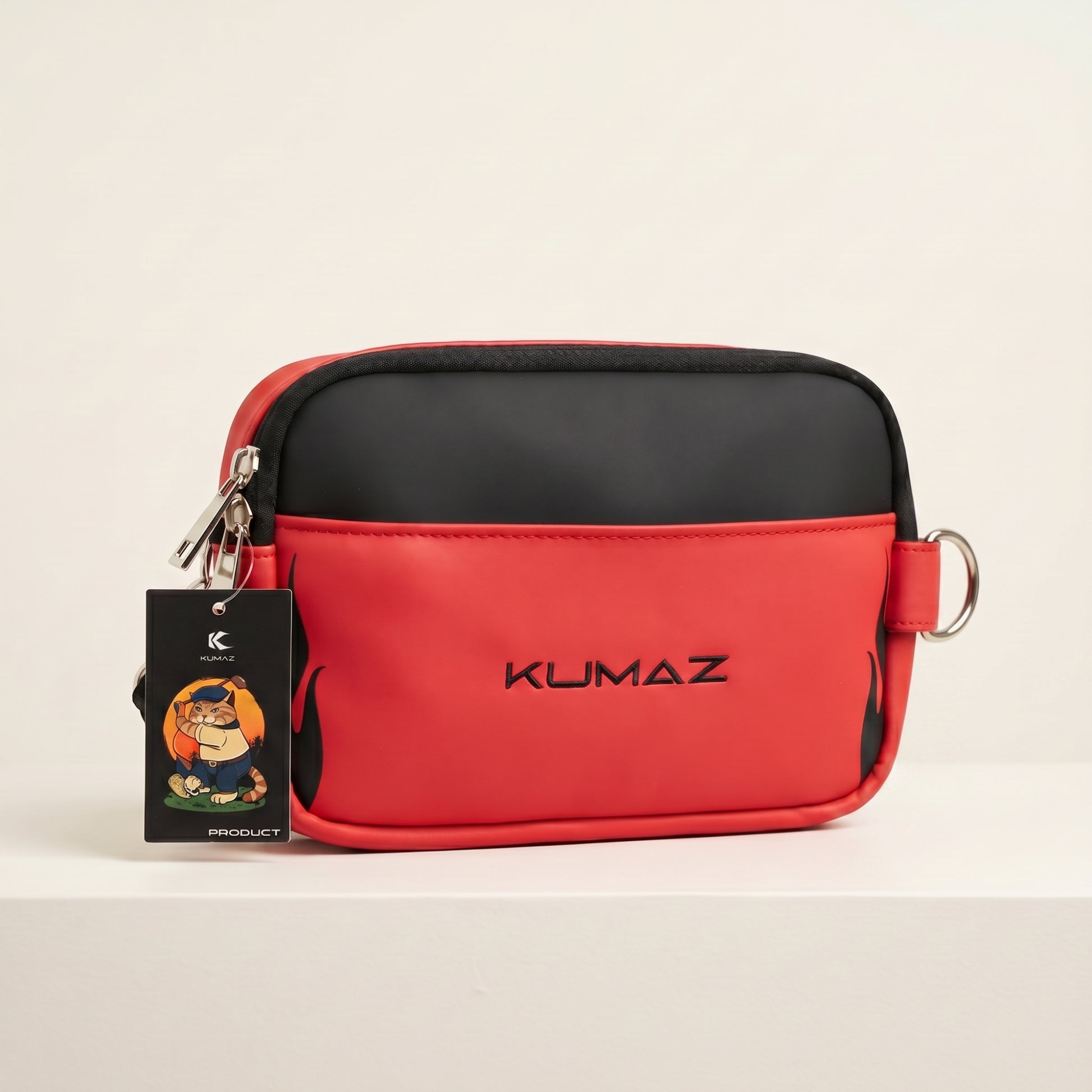 Vista trasera del duffel bag deportivo Kumaz Crimson Red