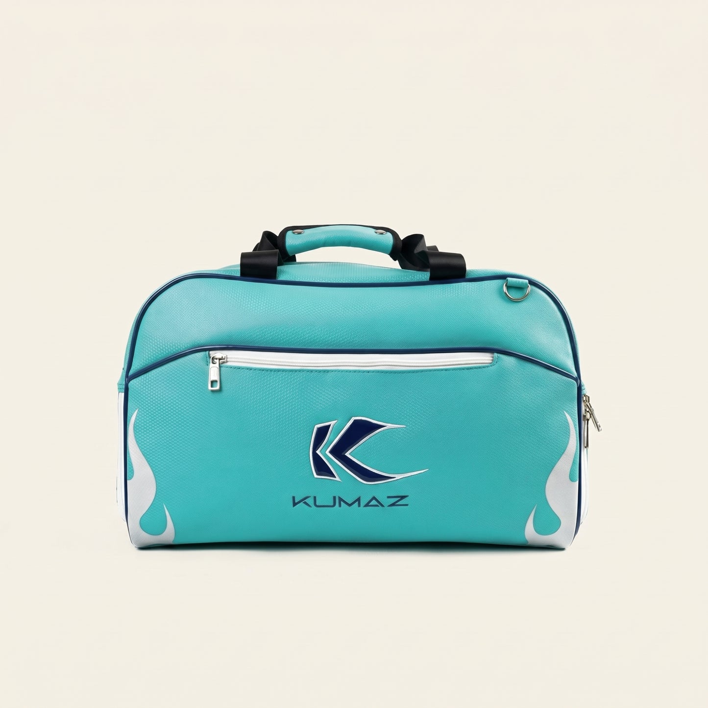 Vista frontal del maletín deportivo Kumaz Aqua Blue