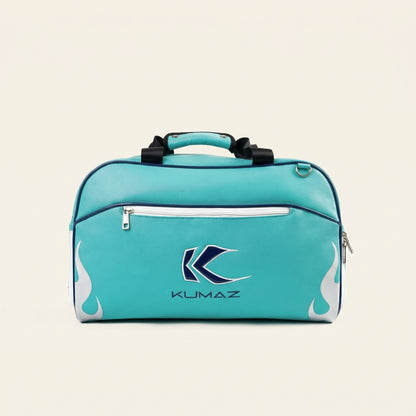 Vista frontal del maletín deportivo Kumaz Aqua Blue