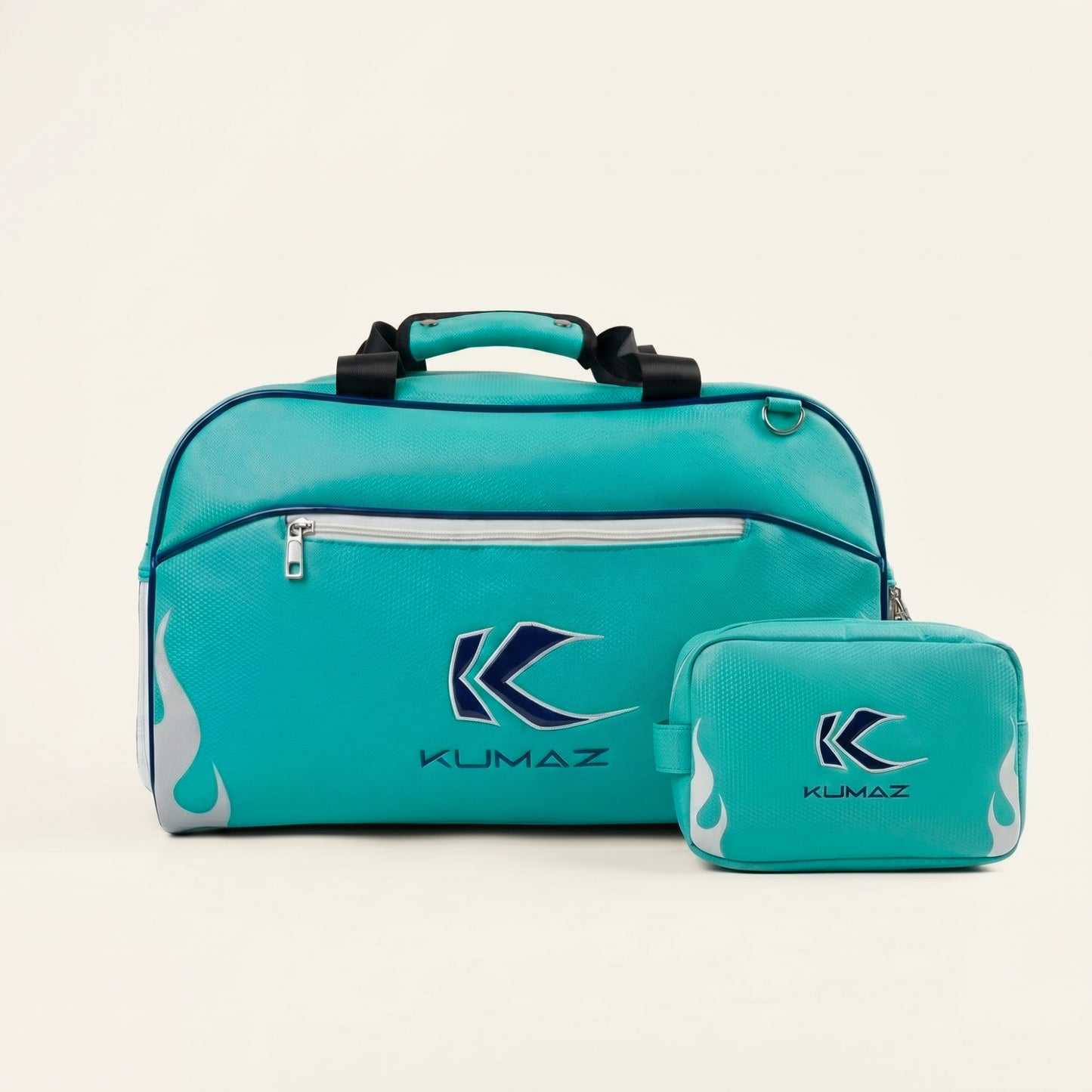 Maletín deportivo premium Kumaz Aqua Blue con bolso organizador frontal