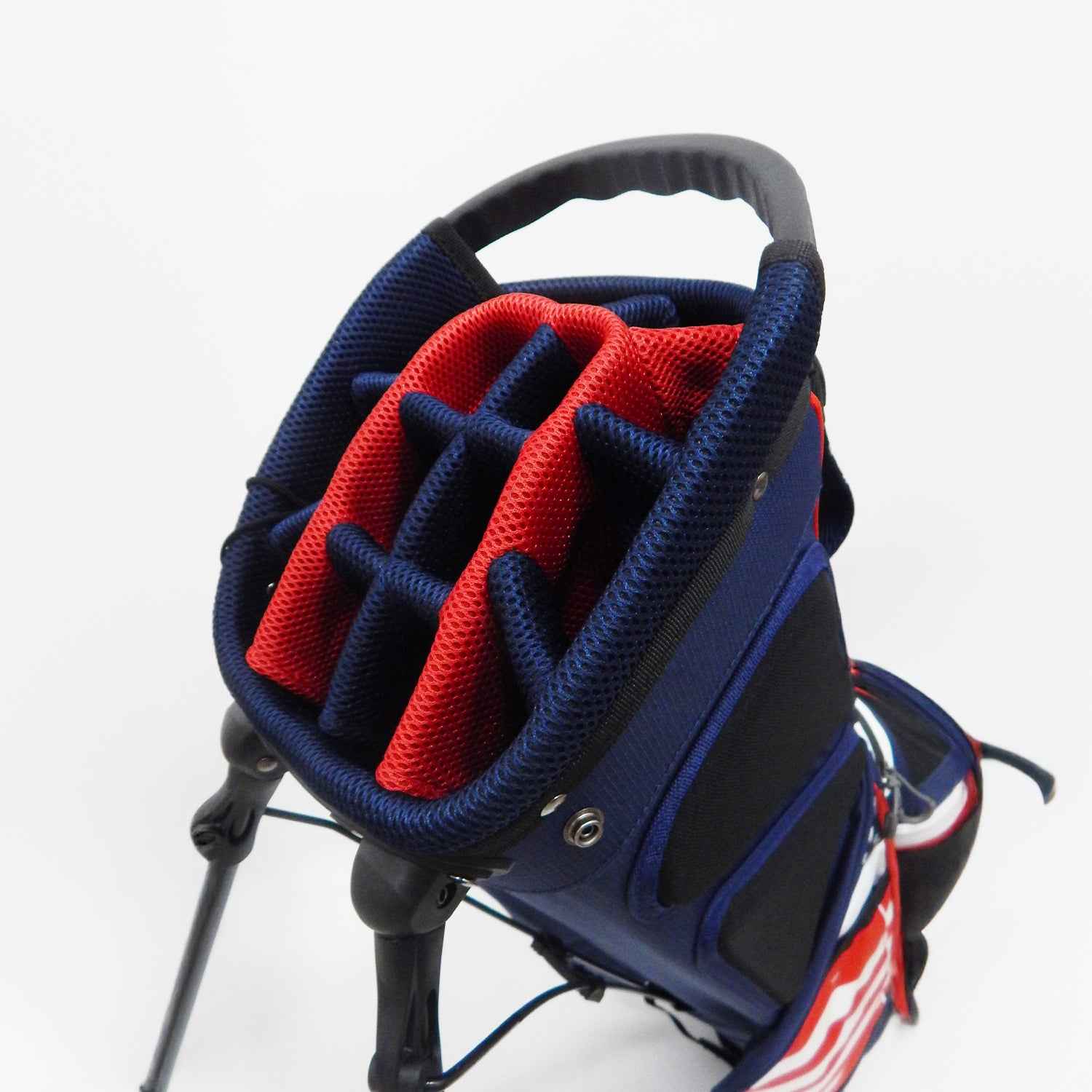 Interior de la Bolsa de Golf Kumaz STAR con 14 divisores independientes
