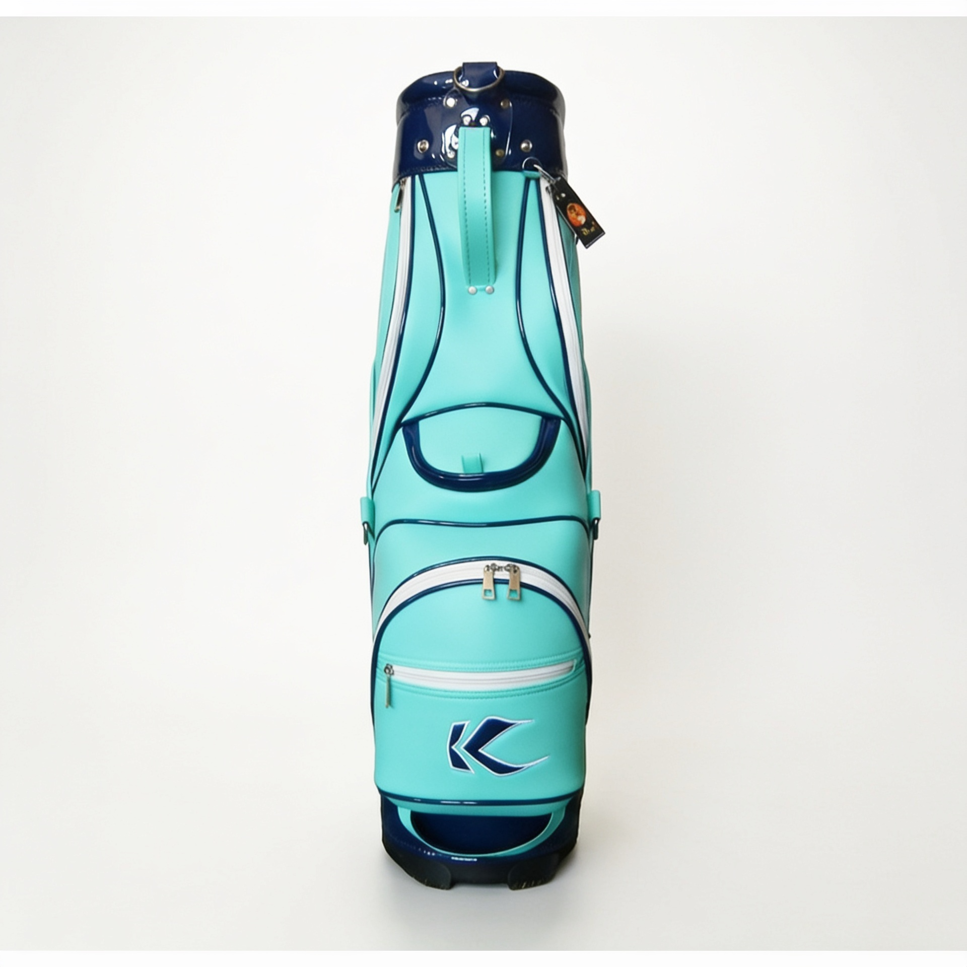 Vista trasera de la Bolsa de Golf Kumaz KGB01 Cart Bag Aqua Blue