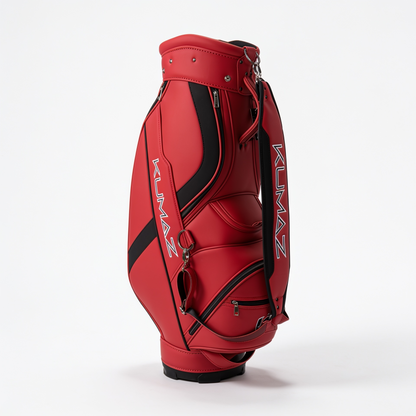 Vista trasera de la Bolsa de Golf Kumaz KGB01 Cart Bag Crimson Red