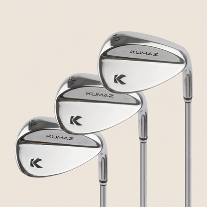 Set de Wedges Kumaz STRYX Silverforce 52° 56° 60° acabado plateado